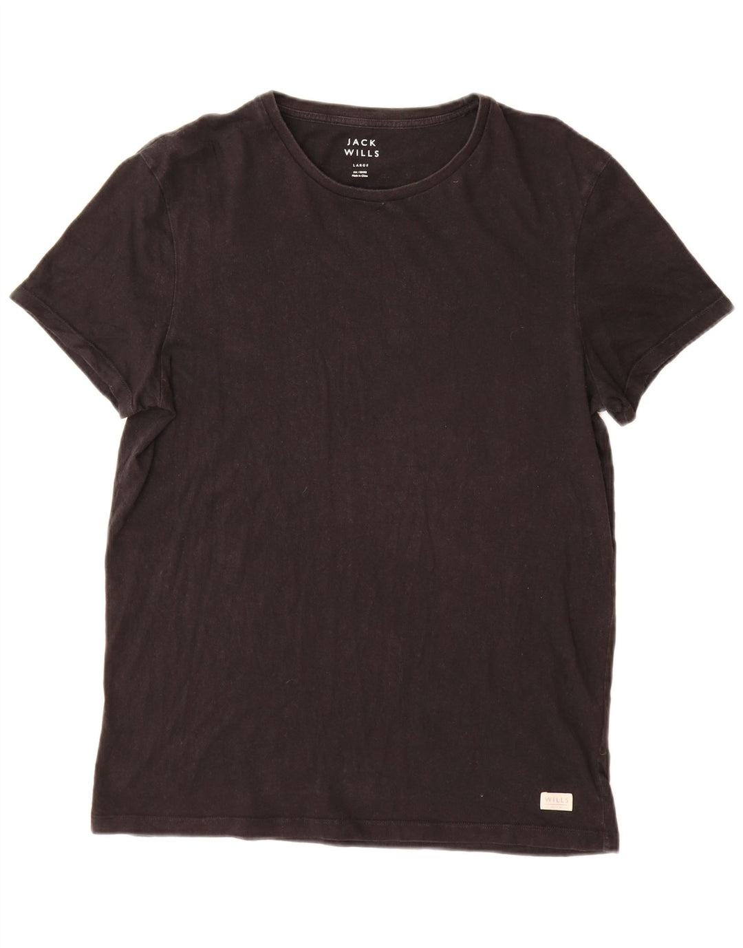 T-shirt da donna Jack Wills Top UK 16 grande cotone nero