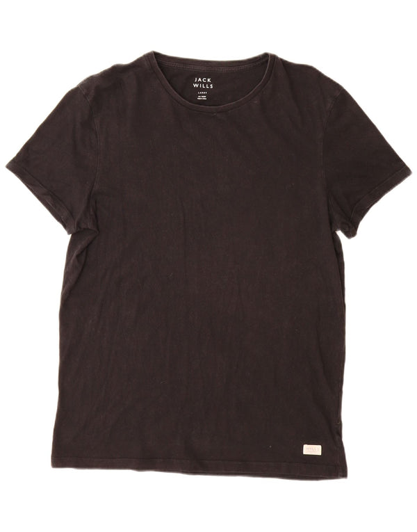 T-shirt da donna Jack Wills Top UK 16 grande cotone nero