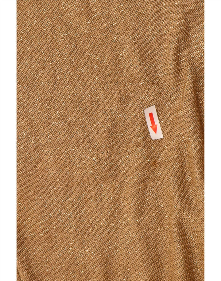 Camicetta vintage da donna Top UK 10 Small Gold
