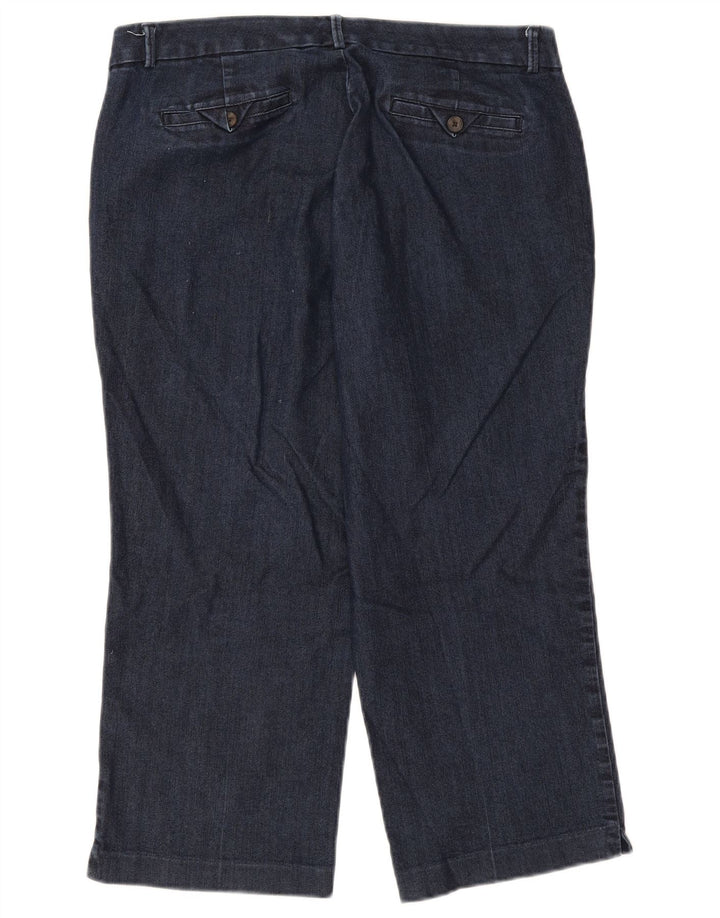 DOCKERS Womens Cropped Jeans US 14 XL W34 L22 Navy Blue Polyester