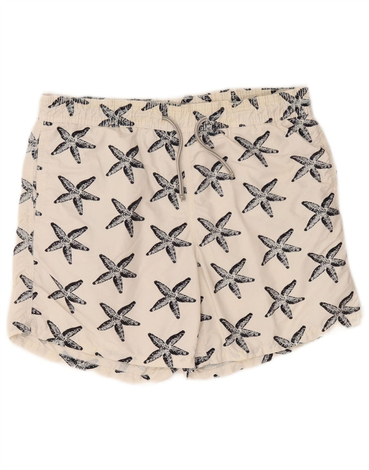 Pantaloncini da bagno da uomo modello astratto MC2 SAINT BARTH bianco medio