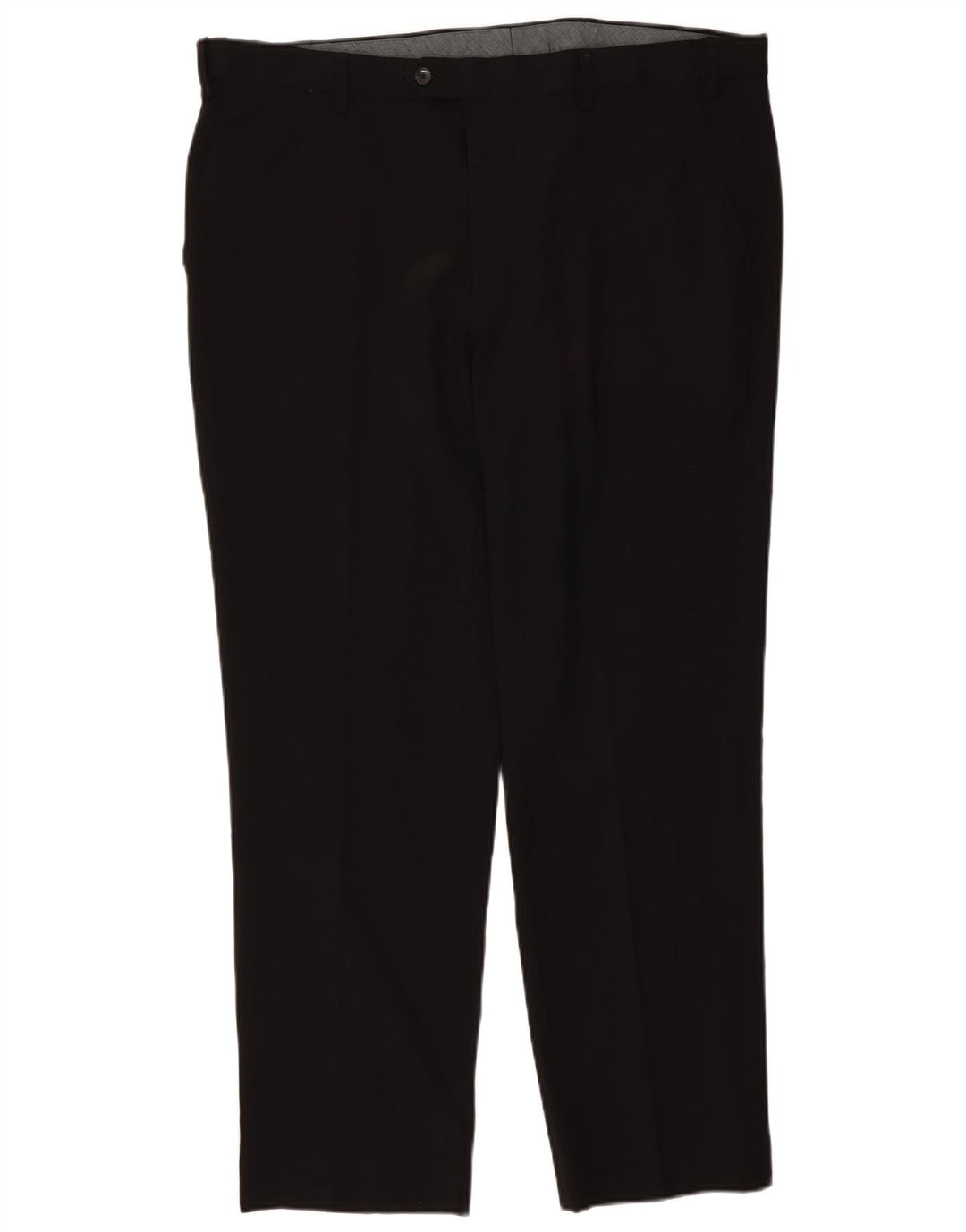 Pantaloni da abito regolari da uomo Marks & Spencer W40 L31 poliestere nero