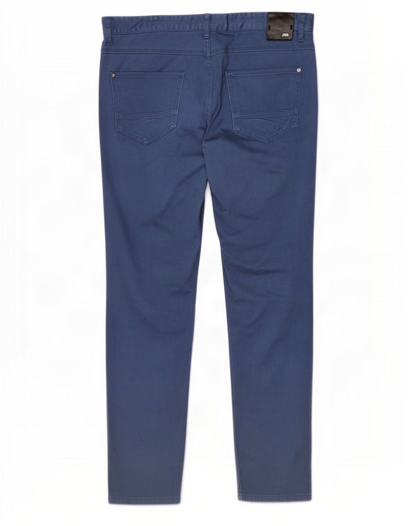 Pantaloni casual skinny da uomo Zara EU 46 XL W36 L30 cotone blu