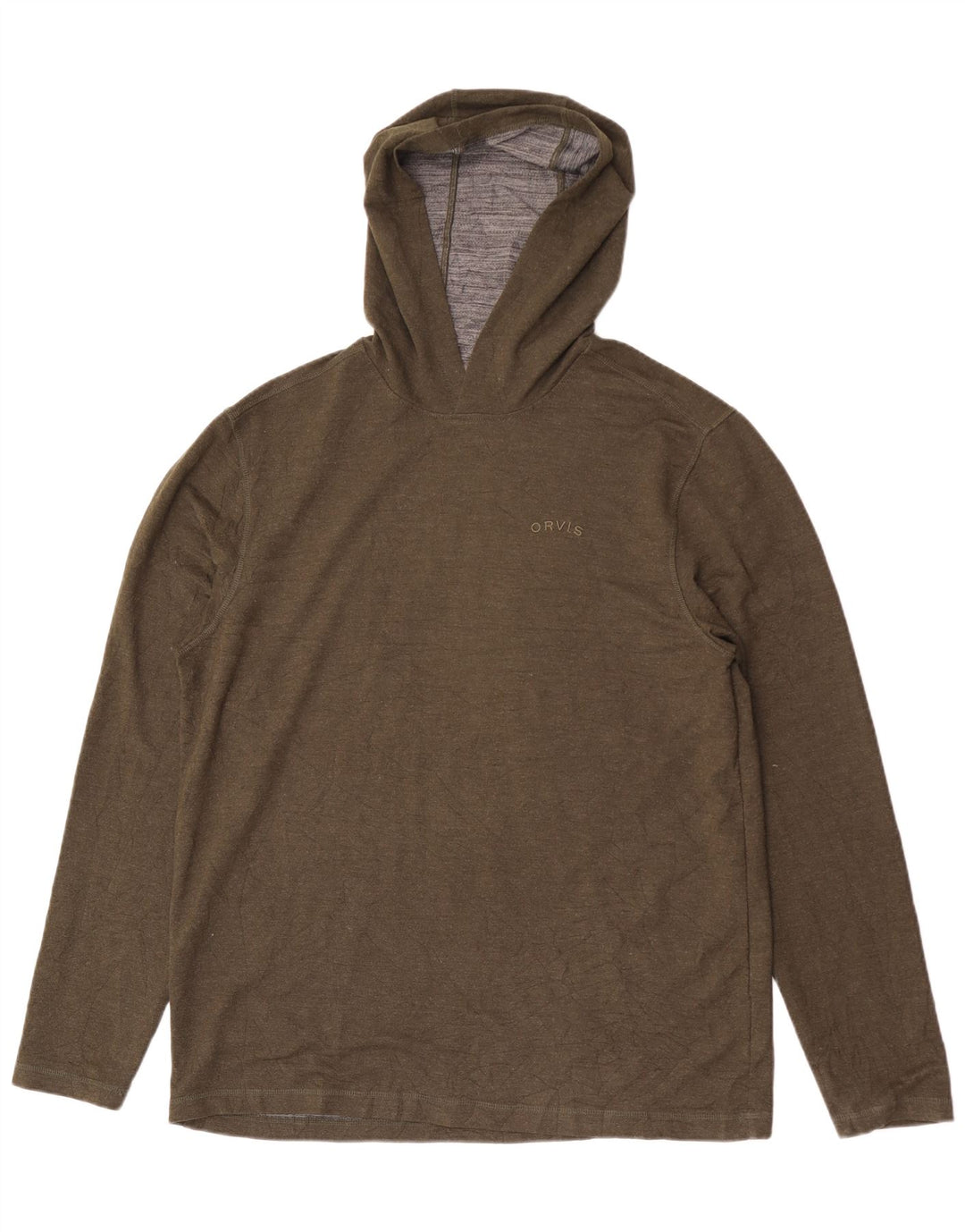 Felpa con cappuccio da uomo Orvis grande in rayon kaki