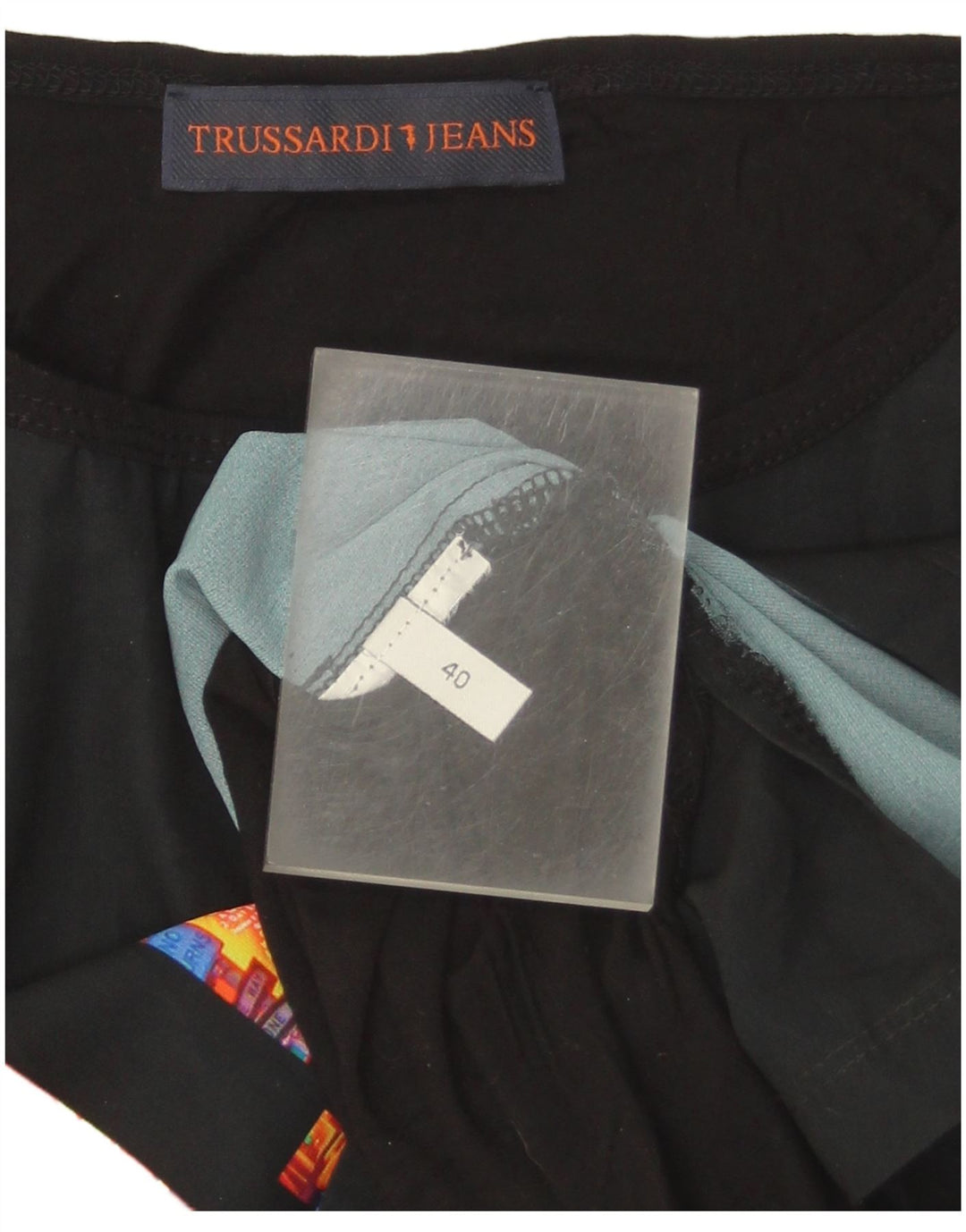 Canotta Grafica Donna Trussardi Jeans IT 40 Small Nera