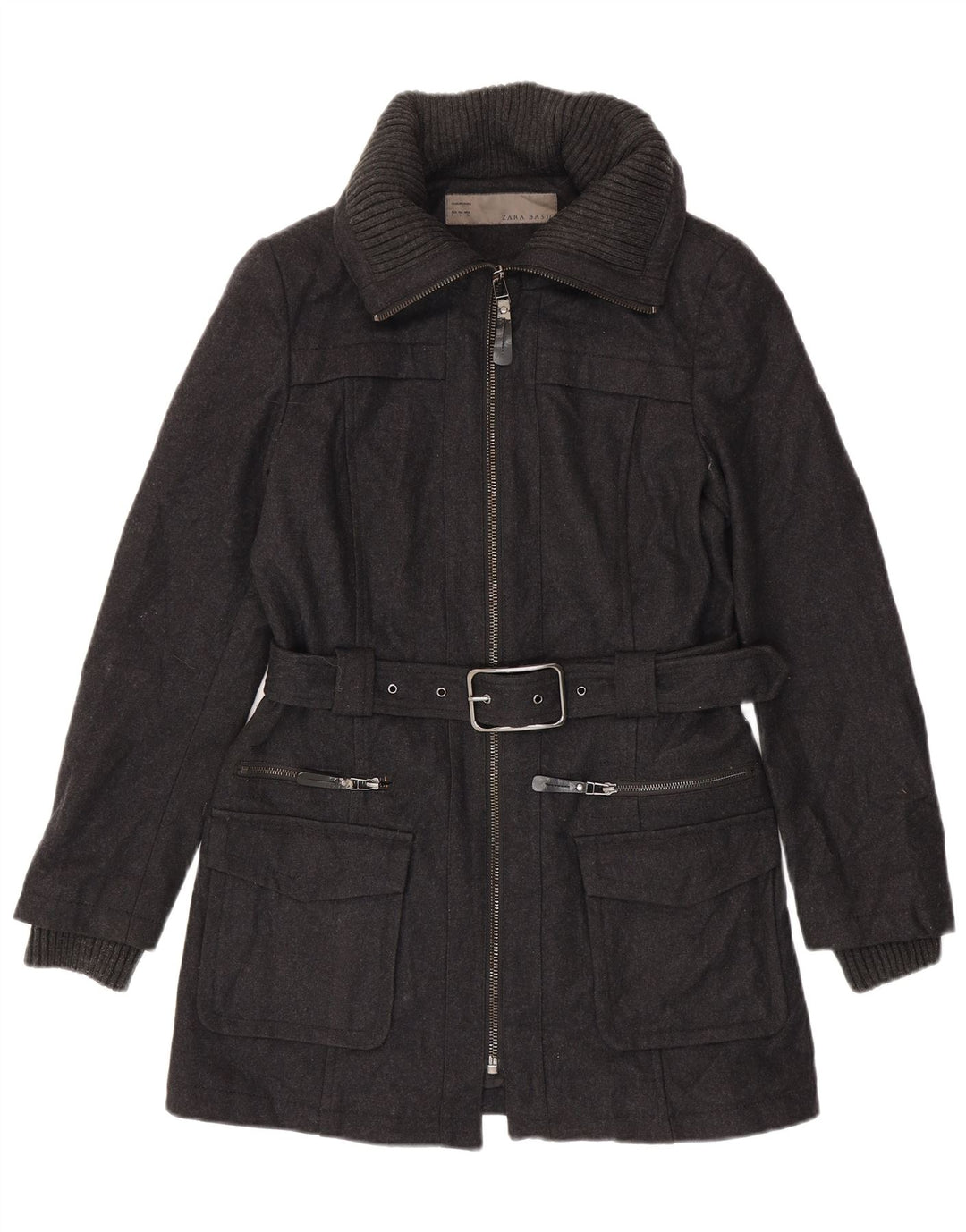 Cappotto Zara da donna UK 16 grande grigio