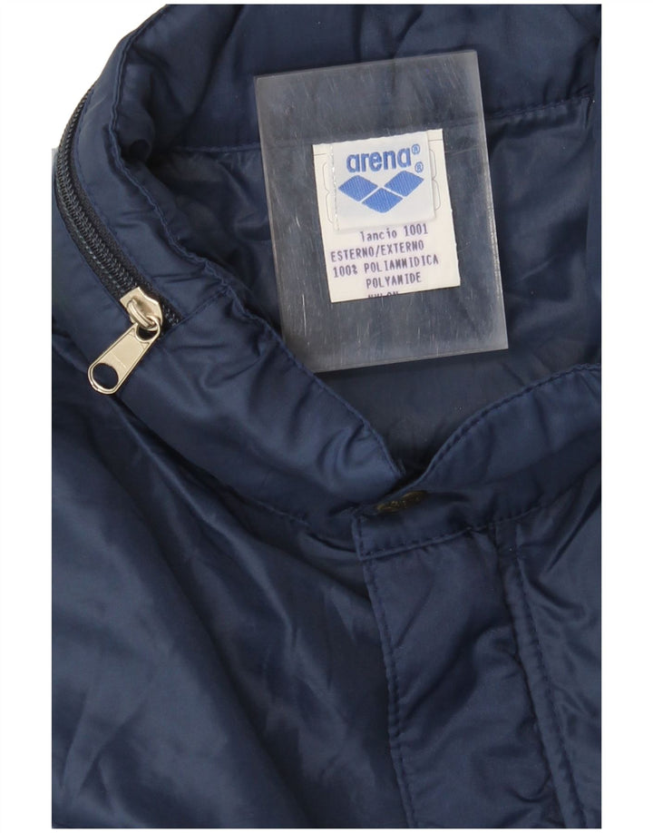 Giacca antipioggia da uomo con cappuccio Arena UK 42 XL blu navy in poliammide