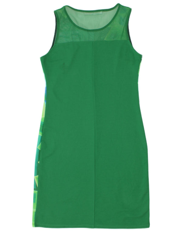 Desigual Abito tubino senza maniche con grafica da donna UK 14 Grande verde geometrico