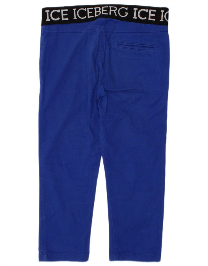 Pantaloni chino grafici per ragazzi ICEBERG 2-3 anni W24 L14 Blu Colourblock
