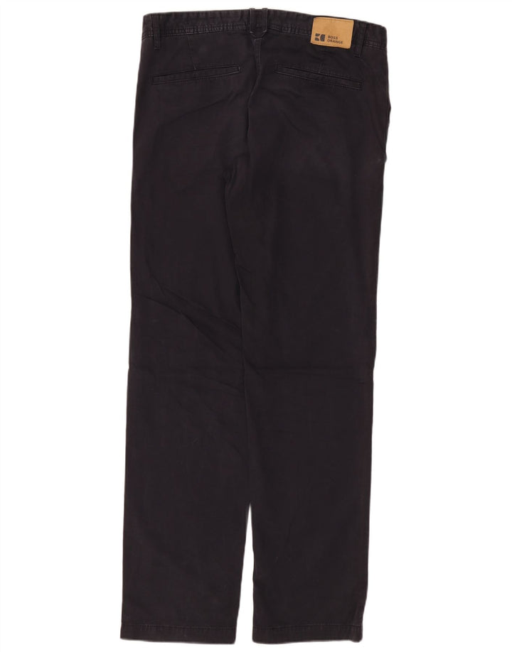 Pantaloni chino HUGO BOSS vestibilità regolare da uomo W32 L32 cotone blu navy