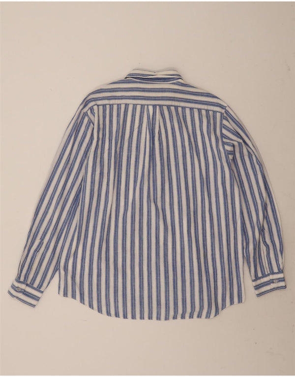 Camicia vintage da uomo XL in cotone a righe blu