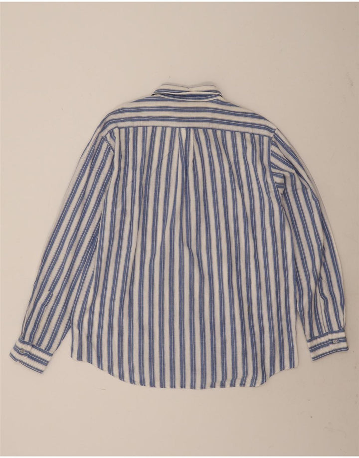 Camicia vintage da uomo XL in cotone a righe blu