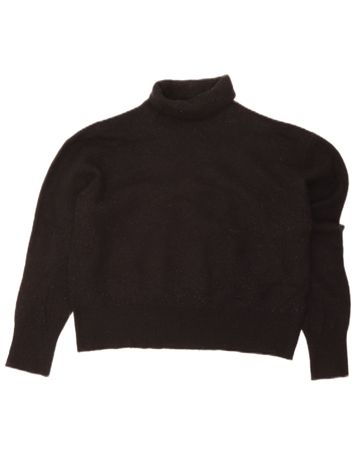Maglione corto con collo alto da donna Zara UK 14 medio nero