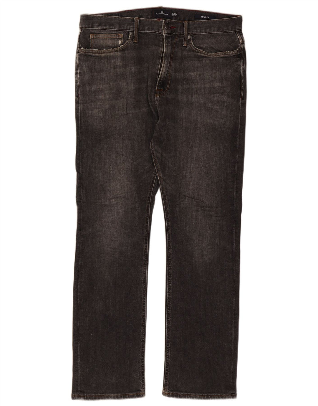 Jeans dritti Marks & Spencer da uomo blu Harbour W34 L29 cotone grigio