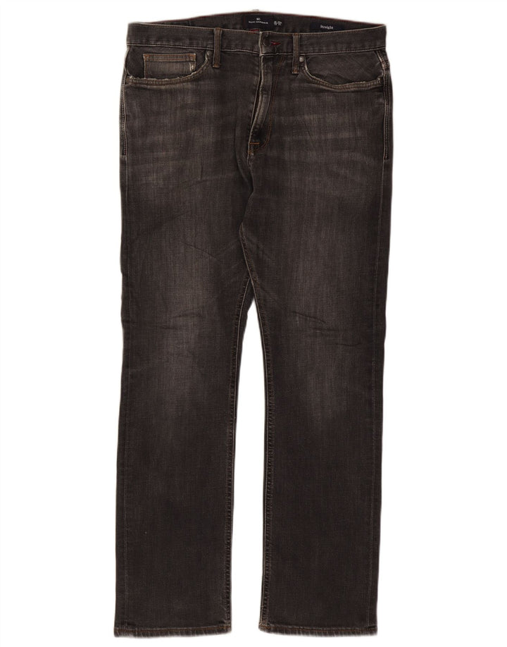 Jeans dritti Marks & Spencer da uomo blu Harbour W34 L29 cotone grigio