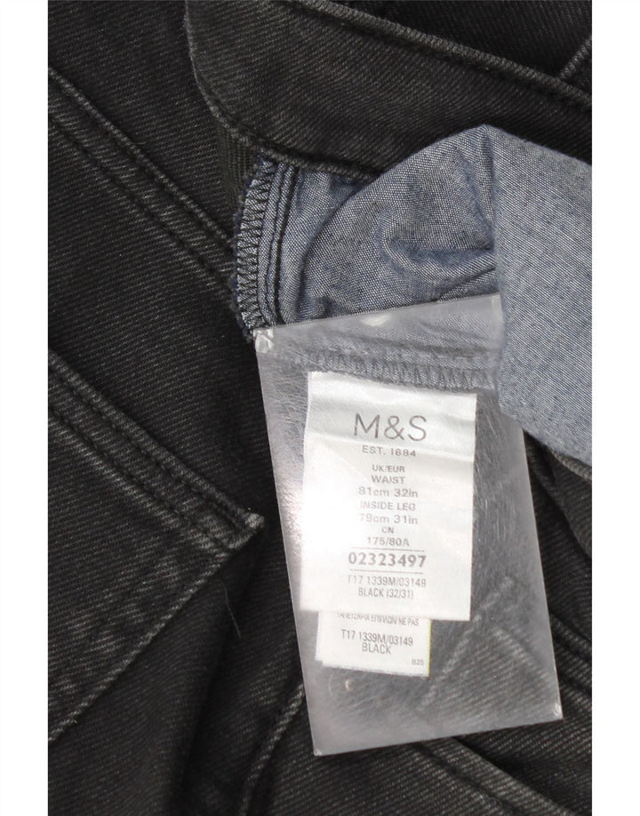 Jeans slim da uomo Marks & Spencer W32 L31 cotone nero