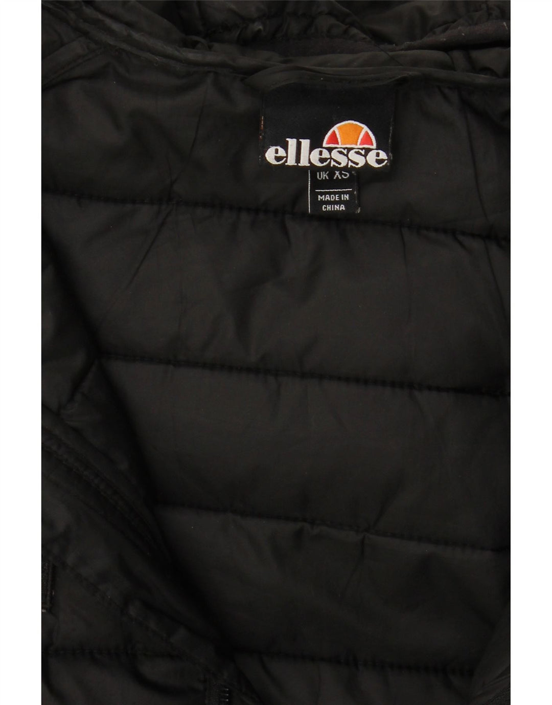 Giacca imbottita con cappuccio da uomo ELLESSE UK 34 XS poliestere nero
