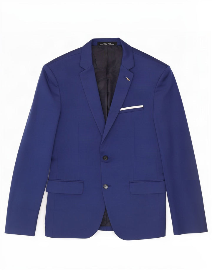 Giacca blazer a 2 bottoni da uomo Zara EU 52 grande blu
