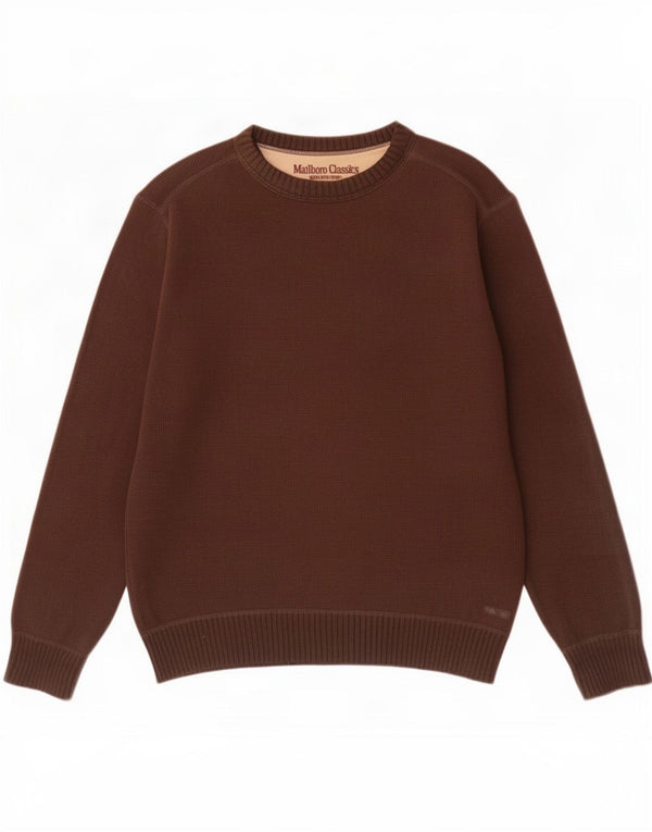 Maglione maglione girocollo da uomo Marlboro Classics grande marrone