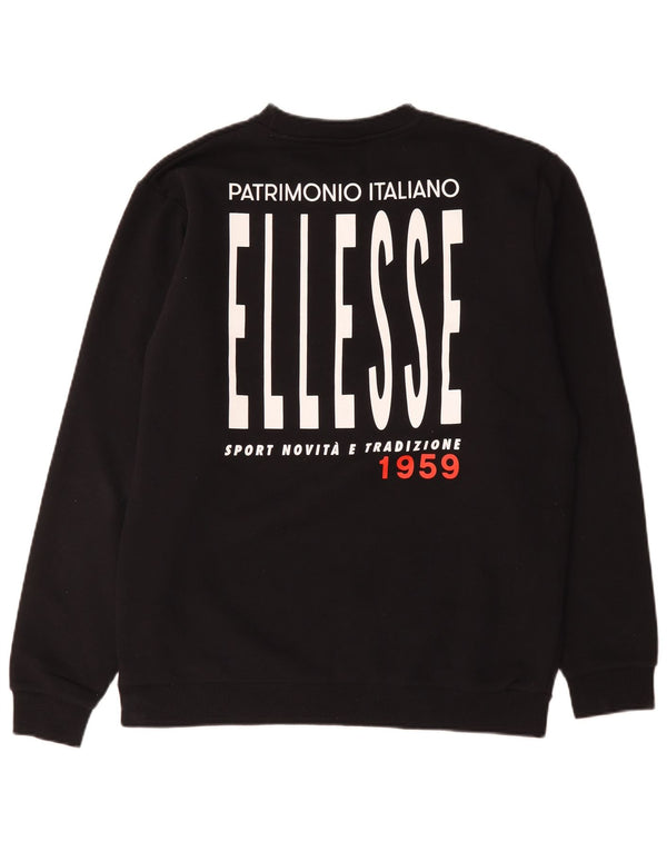 Felpa grafica da uomo Ellesse, maglione, cotone nero medio