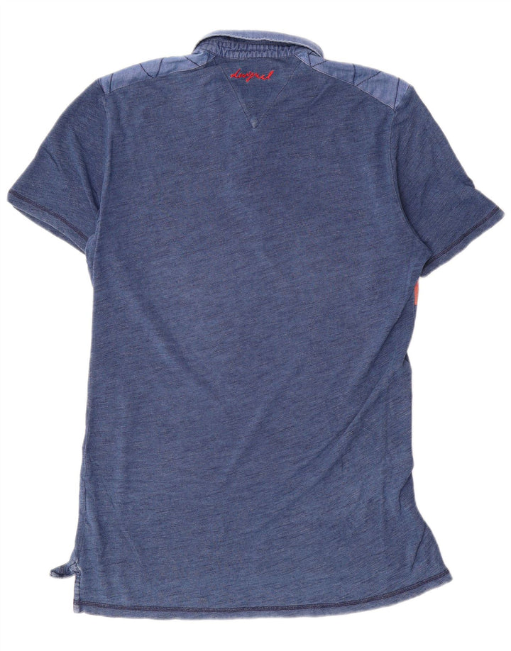 Polo grafica da uomo Desigual Large Blue Colourblock