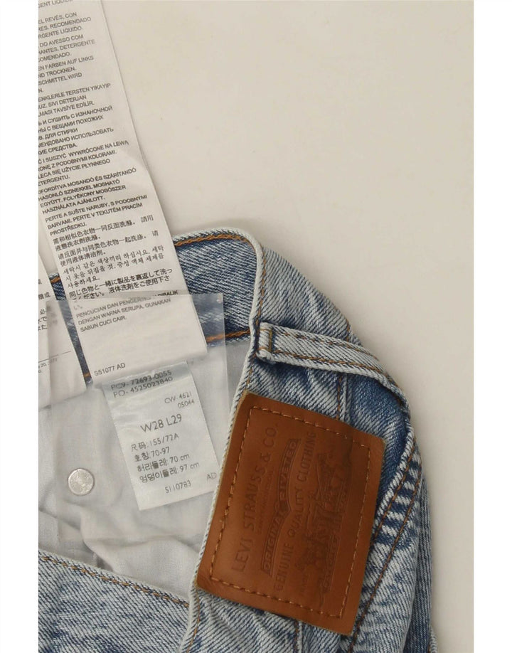 Jeans Levi's da donna Ribcage dritti tagliati W28 L25 cotone blu