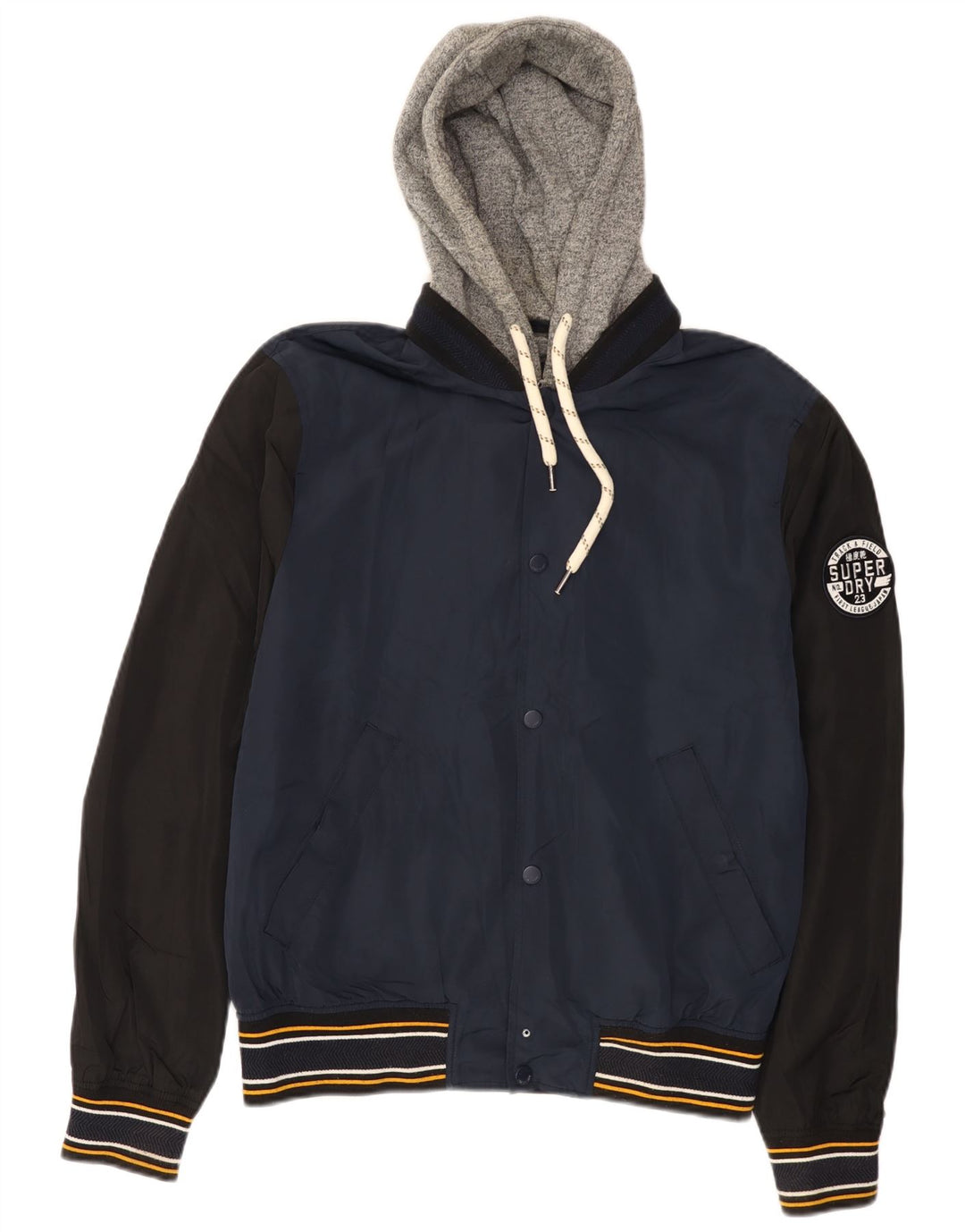 Giacca Varsity grafica da uomo Superdry UK 40 Large Blu Navy Colourblock