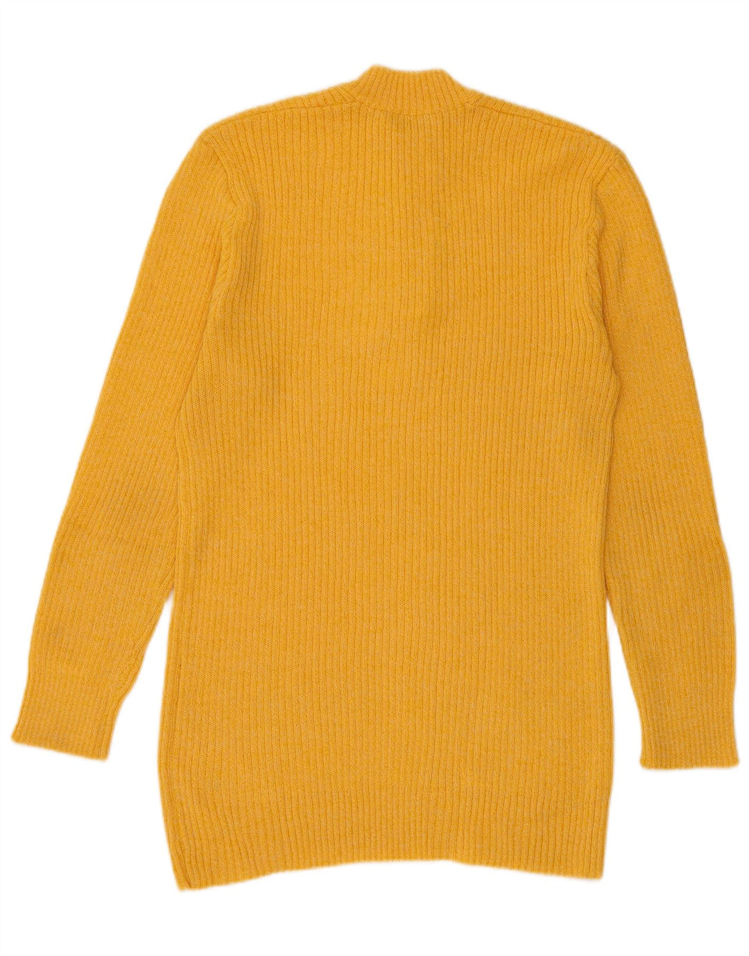 Maglione vintage da uomo con collo a bottoni piccolo giallo