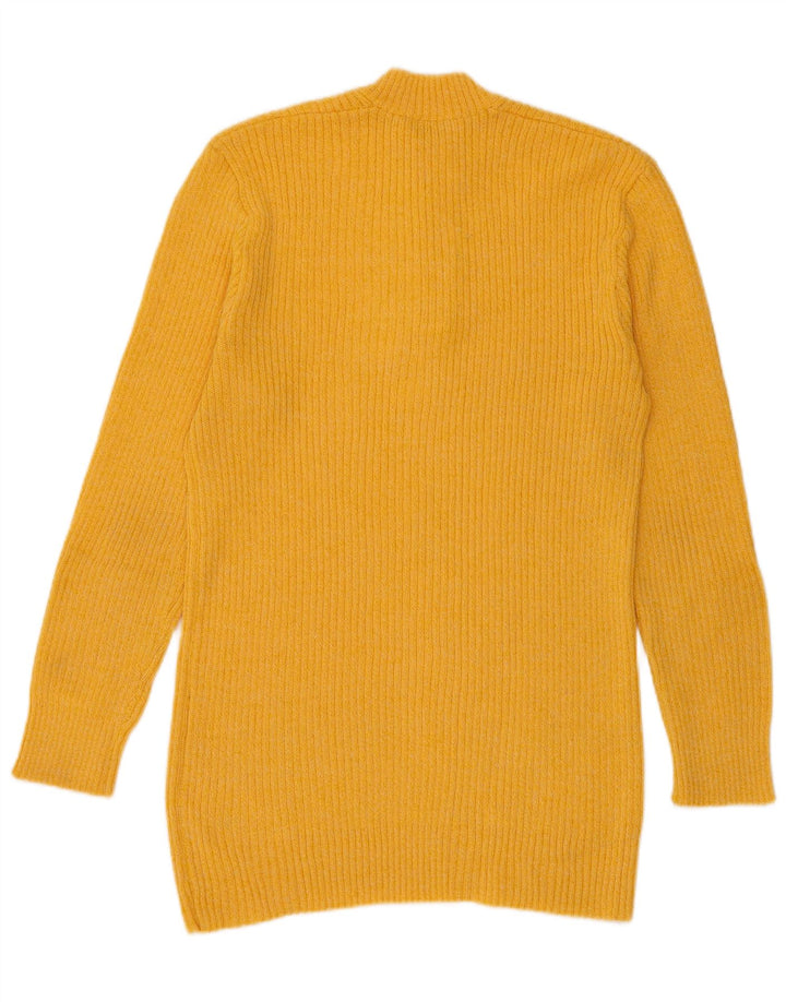 Maglione vintage da uomo con collo a bottoni piccolo giallo