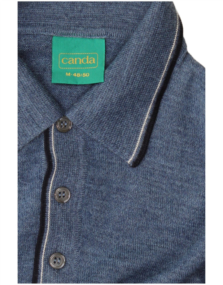 Maglione Canda da uomo con collo alto IT 48/50 Lana vergine blu medio