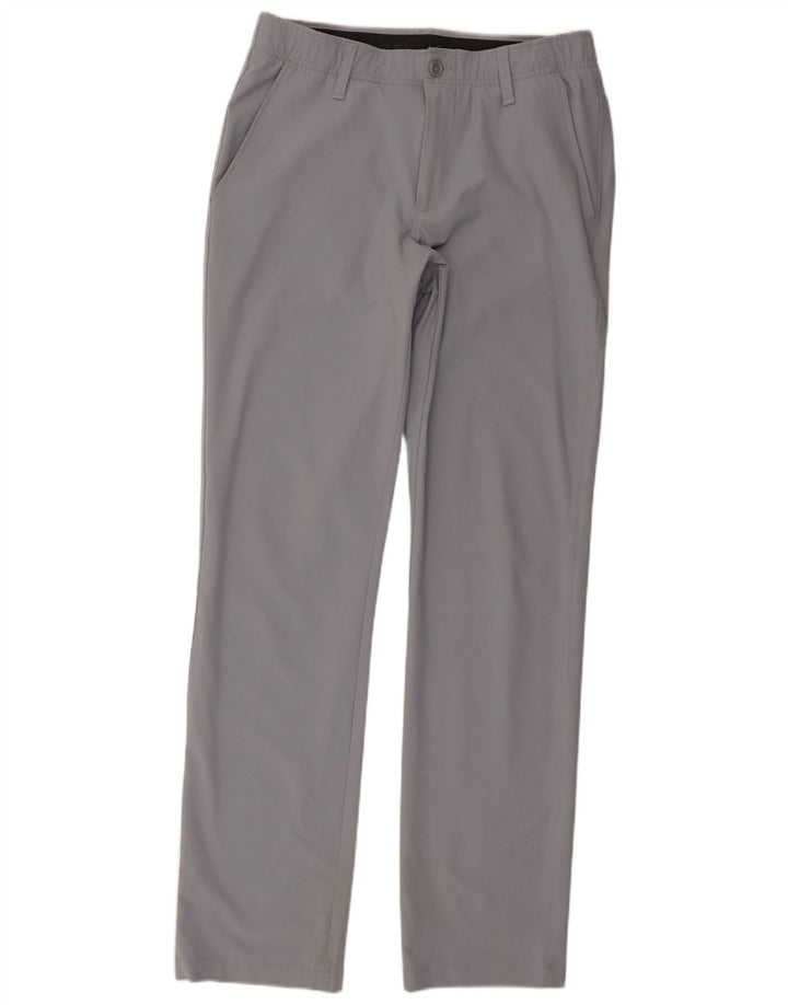Pantaloni chino dritti da uomo Under Armour W32 L34 poliestere grigio