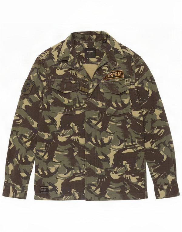 Giacca militare da uomo Superdry UK 36 Small Khaki Camouflage Cotton