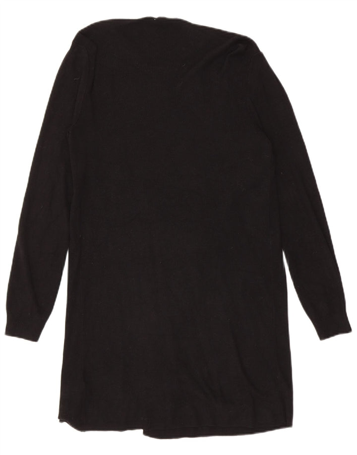 Maglione cardigan aperto lungo da donna Marks & Spencer UK 10 piccolo nero
