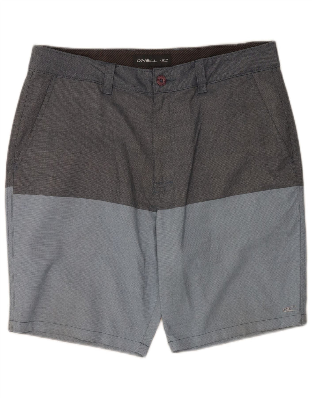 Pantaloncini chino da uomo O'Neill W33 cotone color block grigio medio