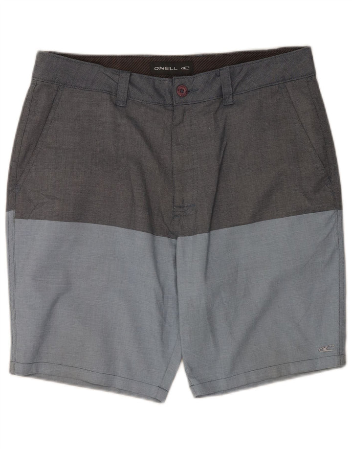 Pantaloncini chino da uomo O'Neill W33 cotone color block grigio medio