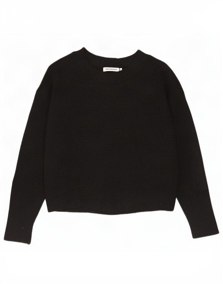Maglione maglione oversize con scollo a barca da donna Zara UK 10 piccolo nero