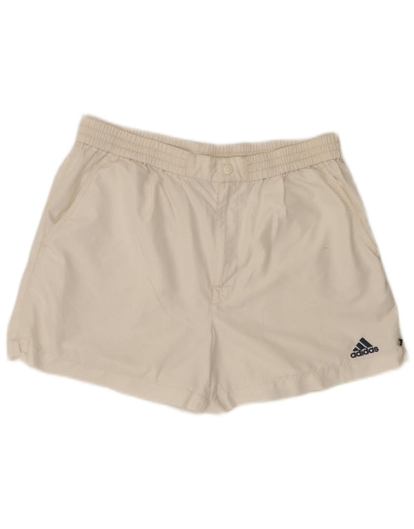 Pantaloncini da bagno Adidas da uomo di colore bianco medio in poliestere