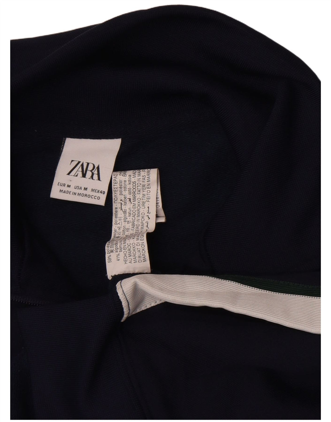 Giacca da tuta da uomo Zara in poliestere color block medio blu navy