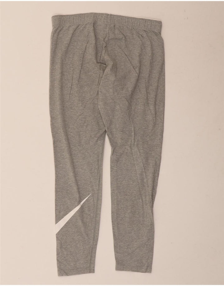 Leggings grafici da donna Nike UK 14 grande cotone chiazzato grigio