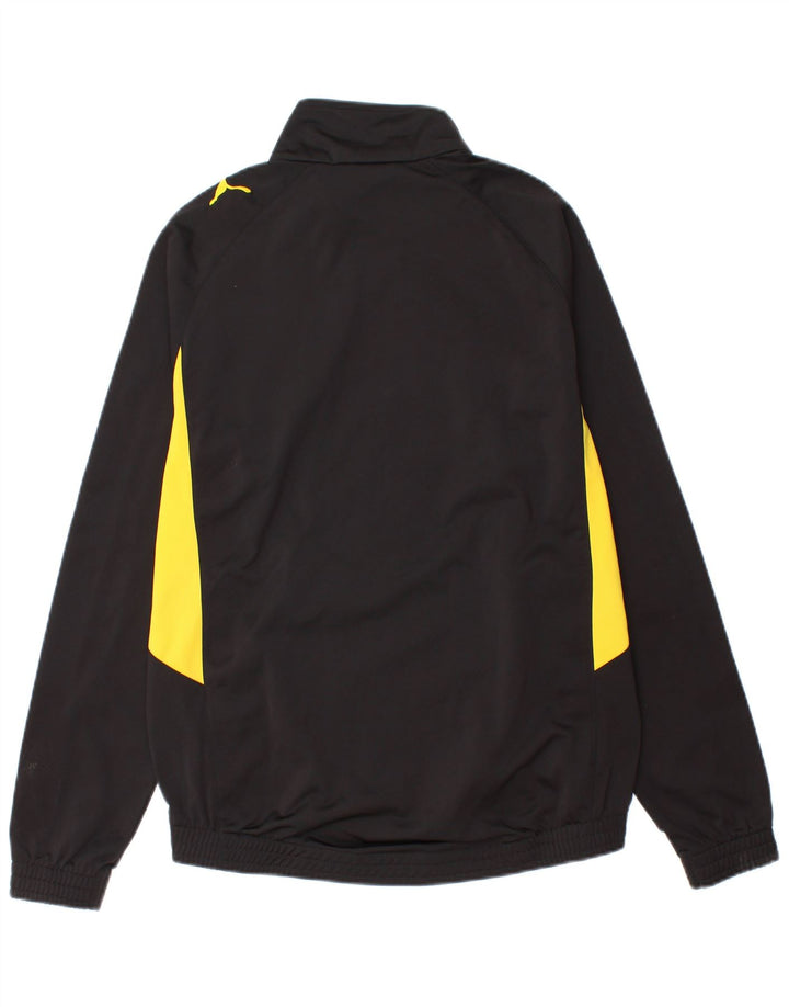 Giacca da ginnastica grafica da uomo Puma Small in poliestere color block nero