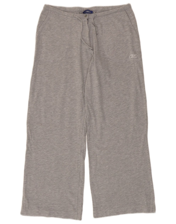 Pantaloni da tuta Reebok da donna a gamba larga UK 12 Cotone grigio medio