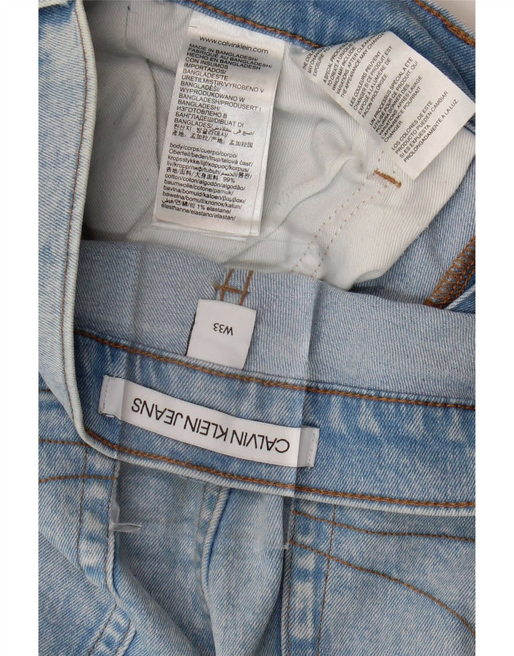 Pantaloncini di jeans da uomo Calvin Klein W33 cotone blu medio