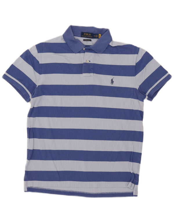 Polo Ralph Lauren da uomo slim fit personalizzata Polo a righe blu medio