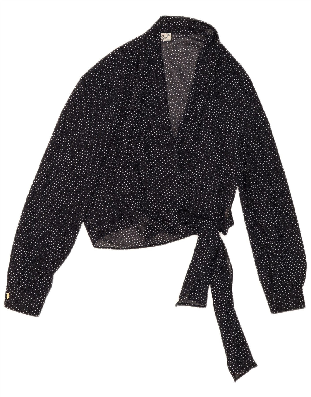 Primavera Firenze Top corto trasparente da donna US 4 Small Blu navy