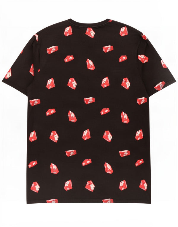 T-shirt grafica da uomo Nike Top grande in cotone nero