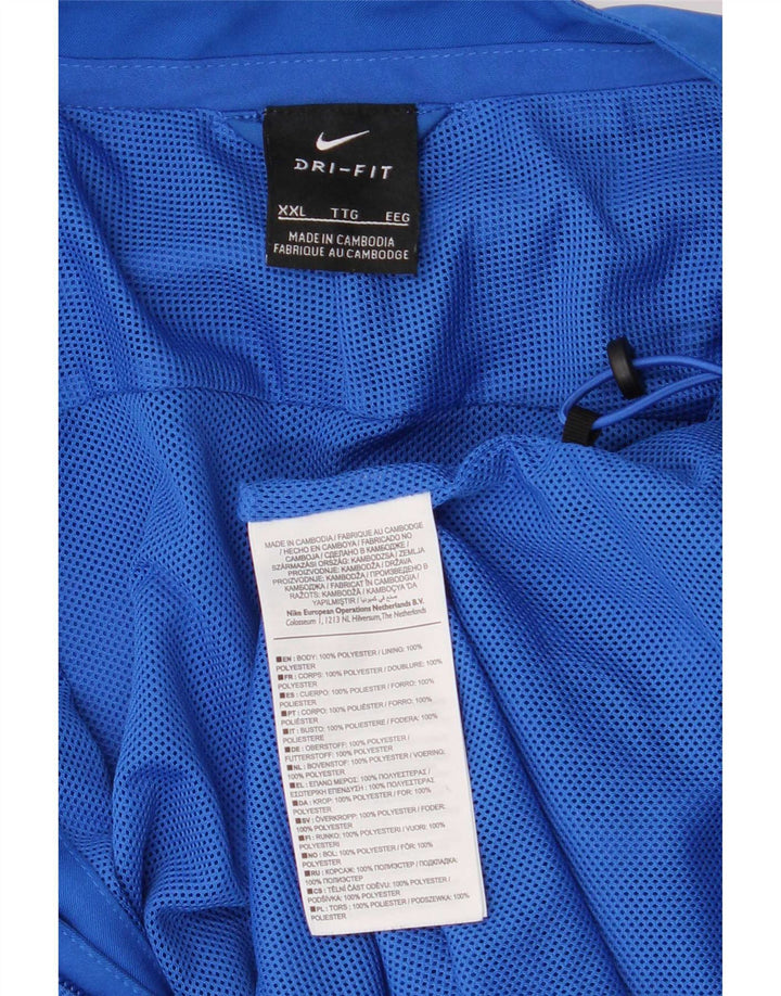 Giacca sportiva da uomo Nike Dri Fit Regular 2XL blu poliestere sportivo