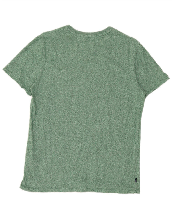 T-shirt da uomo Superdry Top grande in cotone chiazzato verde