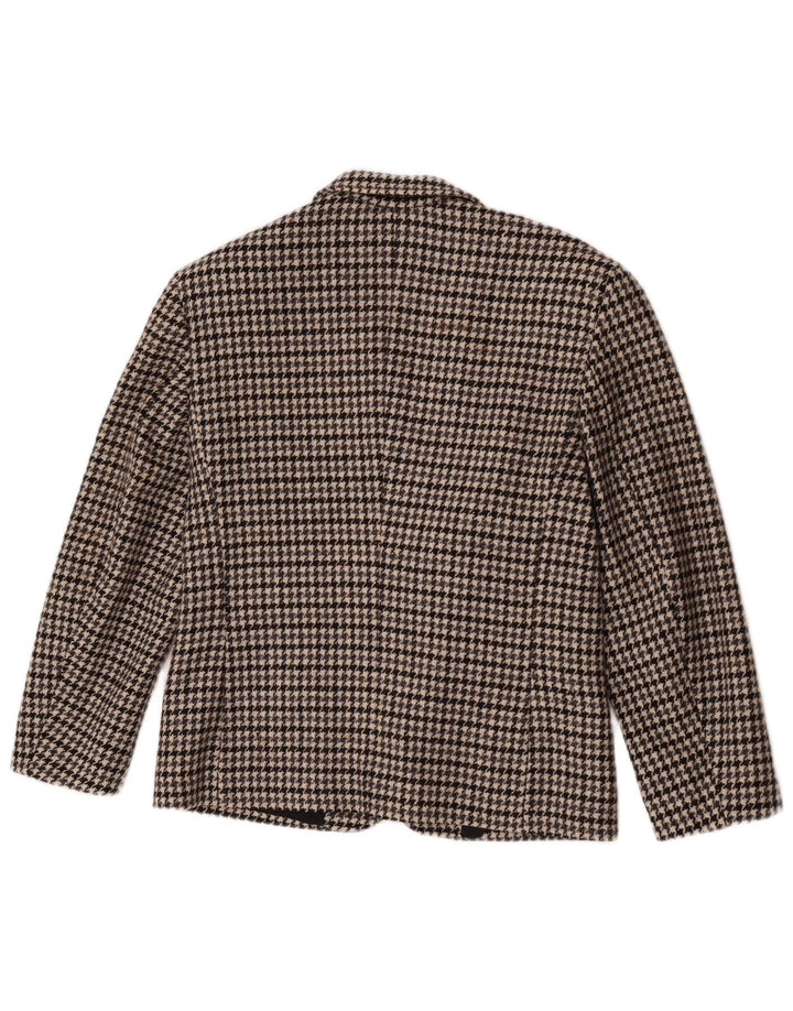 Giacca blazer vintage da donna a 2 bottoni IT 44 pied de poule grigio medio