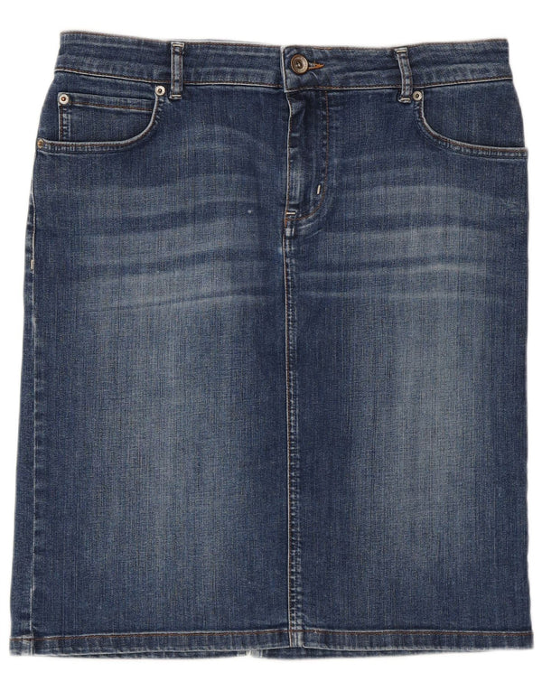 Henry Cottons Womens Denim Skirt W32 Large Blue Cotton