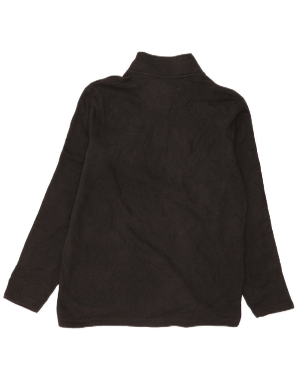 Maglione in pile da uomo Wrangler con zip e collo, grande, in poliestere nero